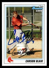 Carson Blair signed auto 2010 Bowman #BP41 card Boston Red Sox