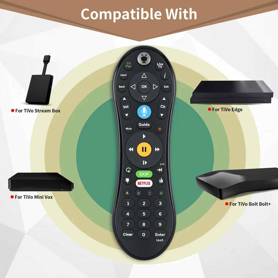 For TiVo Remote Works with TiVo EDGE /TiVo BOLT and TiVo Roamio Plus and Pro - Image 2 of 4