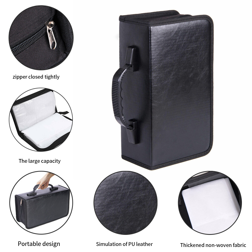 128 CD/DVD Storage Wallet Car Disc Holder Carry Case Pocket Protector ...