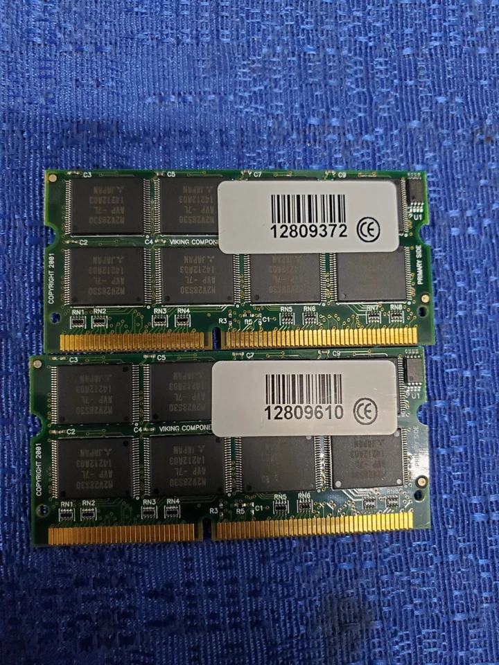 Pair of 256MB Viking PC32642U4SN3-DL03 RAM for Dell 58JEV , 512MB Total - Image 2 of 2