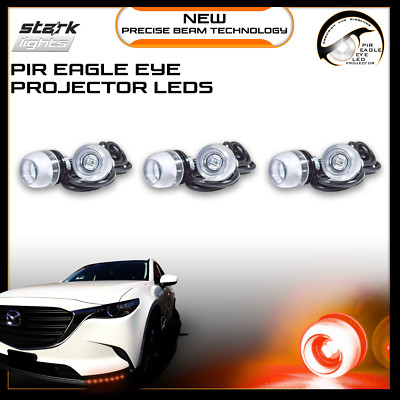 Eagle Eye 18mm Projector PIR RED LED Fog Light DRL Backup Signal Bulbs - 6 PCS