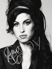 Amy winehouse Signed Autograph 6x4 Print Pre Printed