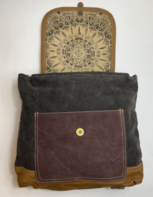 MyraBag Daisy Delight Backpack Myra Bag Daisy Delight Backpack Bag Upcycled Canvas S-1287  main image 2