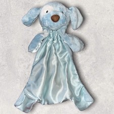 Baby Gund Blue Spunky Huggybuddy Puppy Dog Security Blanket Satin Lovey