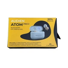 Audien ATOM PRO 2 Wireless Rechargeable OTC Hearing Aids. .