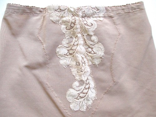 Vtg 50s 60s Emilio Pucci Formfit Rogers Taupe Ivory Lace Panty Girdle Shaper S - Picture 2 of 8