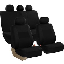 Black Car Seat Covers Protector 5-seats Front Rear Full Cushion Auto Accessories