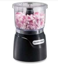 Electric Vegetable Chopper & Mini Food Processor, 3-Cup, 350 Watts, Black