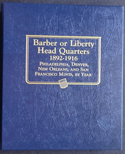 Whitman Barber or Liberty Head Quarter 1892-1916 P,D & SF Coin Album Book #9120