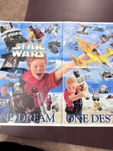 RARE 1999 Kmart Color Toy Ad Star Wars Episode 1 large fold out toys photos - Picture 6 of 12