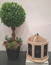 Rae Dunn Wooden Desktop Spinning Carousel; En...