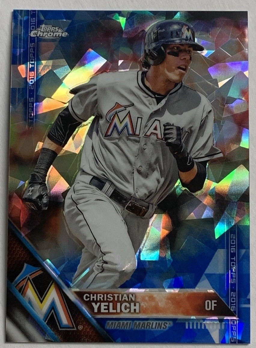 2016 Topps Chrome Christian Yelich #223 Sapphire Edition /250