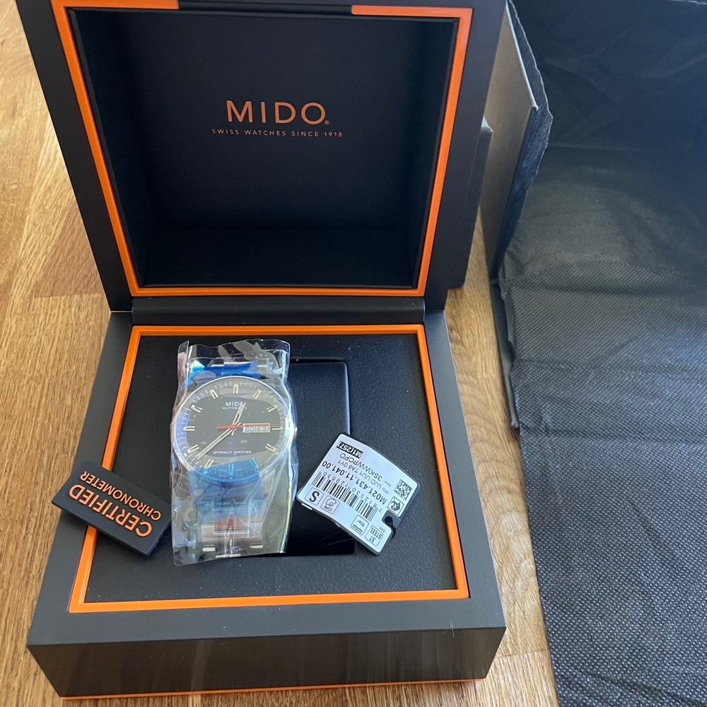 Mido Commander Chronometer Blue Automatic Sports … - image 12