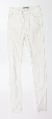 Denim & Co. Damen weiße Denim Skinny Jeans Größe 6 L30 in