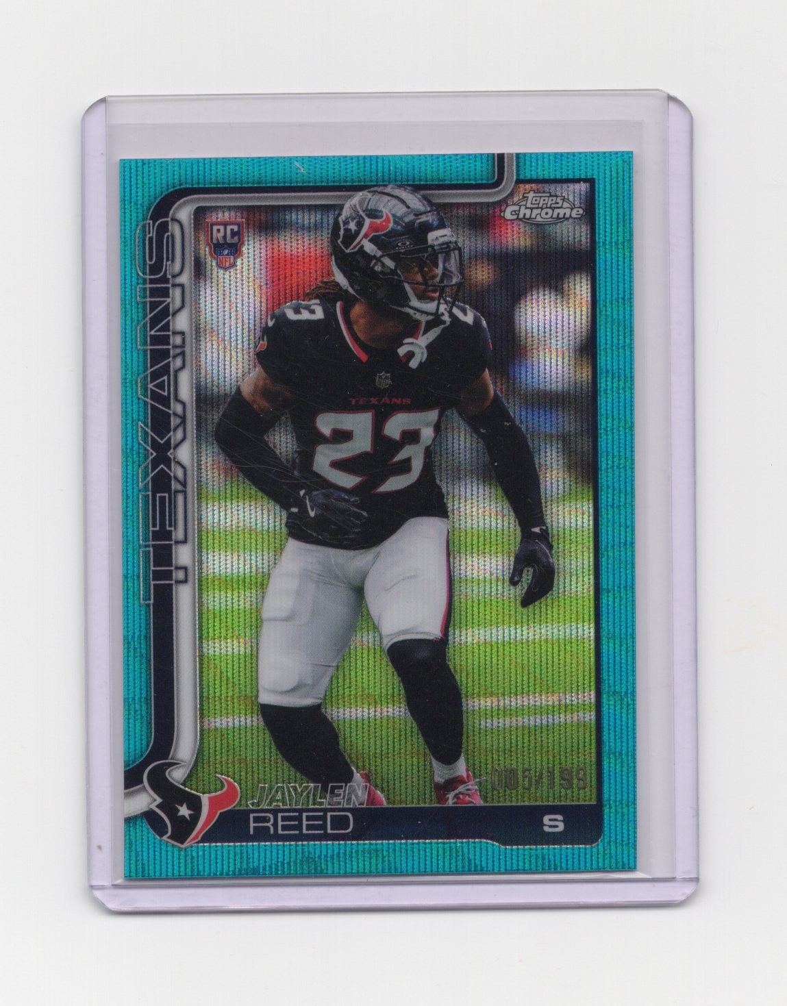 2025 Topps Chrome #374 Jaylen Reed Aqua Wave Refractor #/199