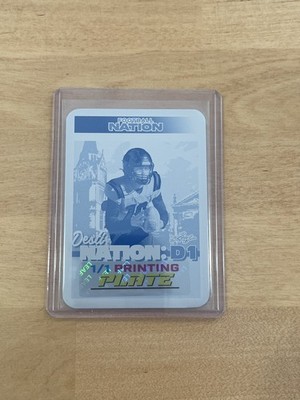 DJ Bordeaux 2025 Leaf Football Nation 1/1 Printing Plate