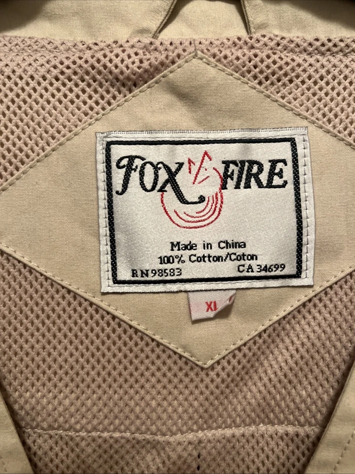 Fox Fire Ultimate Vest Fishing Khaki Sz XL Pockets Vented 100% Cotton NWT - Image 2 of 4