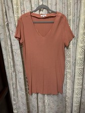 Madewell Side Button Easy Dress Burnt Orange Size Large