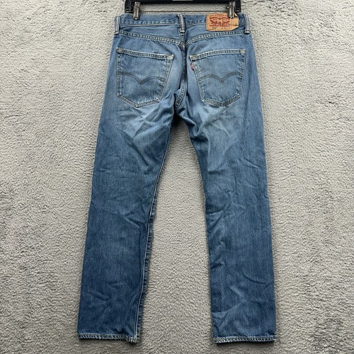 VINTAGE Levis 501XX Jeans Herren 31x30 Straight Button Fly Baumwolle Dark Wash Y2K