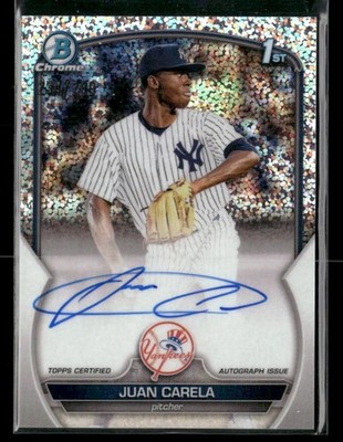 2023 Bowman Chrome Prospects Auto Speckle Ref /299 #CPA-JCA Juan Carela
