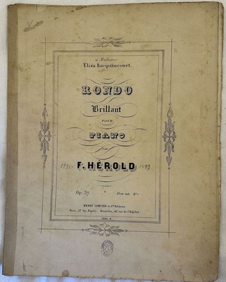 RONDO Brillant Für Piano Op. 37 Ferdinand Herold Notenheft PIANOFORTE Hardcover