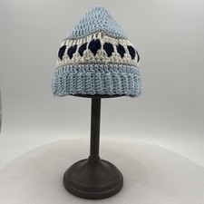 Handmade Crochet Beanie Hat Kids Multicolor Winter Knit Cap 9-12 Months