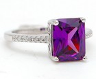 2CT  Amethyst 925 Solid Sterling Silver Ring Jewelry Sz 8 &6-7 — photo 2