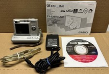 Casio Exilim EX-Z40 4.0MP Digital Camera Charging Dock Manual Cords CDROM TESTED
