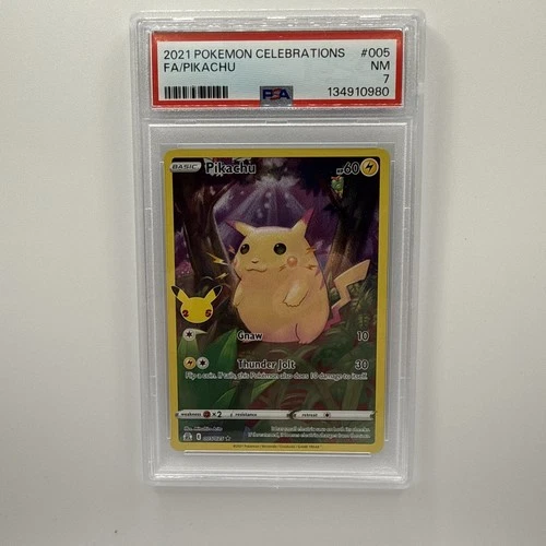 2021 POKEMON CELEBRATIONS #005 FULL ART/PIKACHU PSA 7 NM
