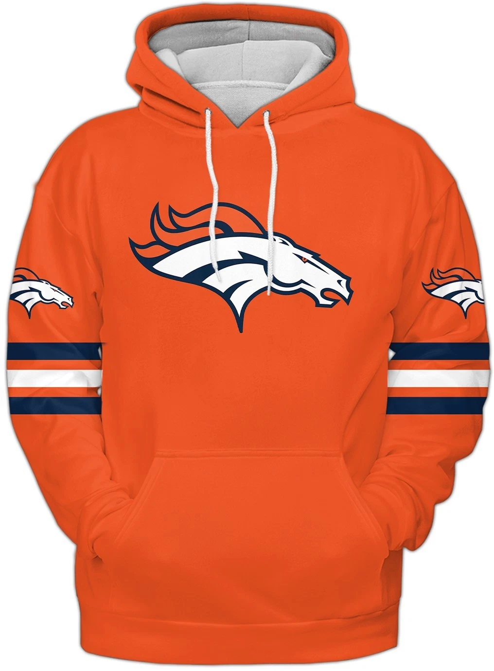 Personalized Denver Broncos Orange Hoodie 2026 Pullover