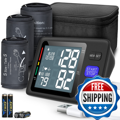 #ad Aqeso Blood Pressure Machine Upper Arm 3 Size Cuffs S M L And Xl Small 7 9 $97.48