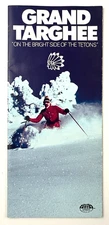 1975 Alta Wyoming Grand Targhee Skiing Resort Tetons Vintage Travel Brochure Map