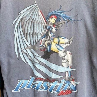 Vintage Plastik 616 Anime Graphic T Shirt Double Sided Tultex XL Y2K Rare