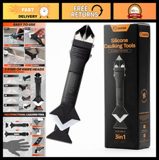 3-in-1 Silicone Caulking Tool Set - Sealant Finishing, Grout Scraper, Caulk Remo