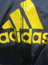 adidas Boys 2T 2-Piece Tracksuit Set Full Zip Jacket Pants Navy/Yellow/Blue