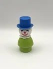 Fisher Price Little People Green Clown Blue Top Hat Circus Vintage Toy Figure