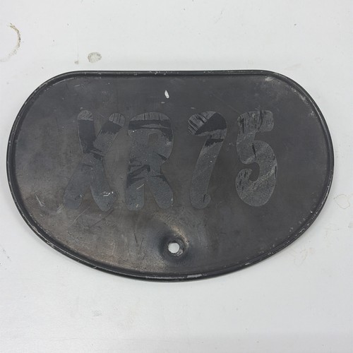 HONDA xr75 xr 75 Steel side panel airbox cover Number plate