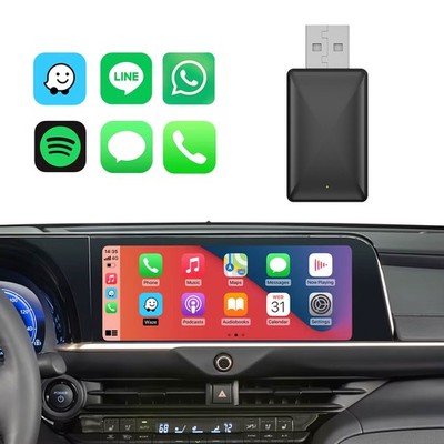 2 in 1 Android Auto Wireless Adapter & Wireless CarPlay Adapter Plug & Play Car