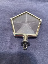 Vintage Chrysler Pentastar Clear And Metal Hood Ornament Vintage Chrysler Pentastar Clear And Metal Hood Ornament