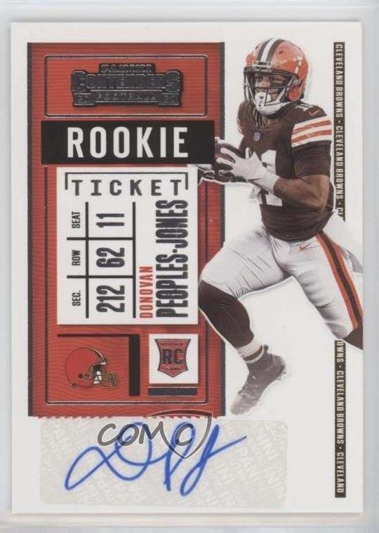 2020 Panini Contenders Ticket Donovan Peoples-Jones #210 Rookie Auto RC 1ew5