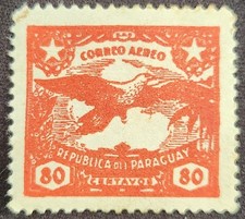 Paraguay 1934 - Airmail - War Memorial and other designs - Mi:PY 390 - MH