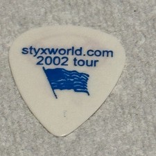 STYX JAMES YOUNG SIGNATURE GUITAR PICK 2002 USA LEG CONCERT TOUR STAGE PLECTRUM
