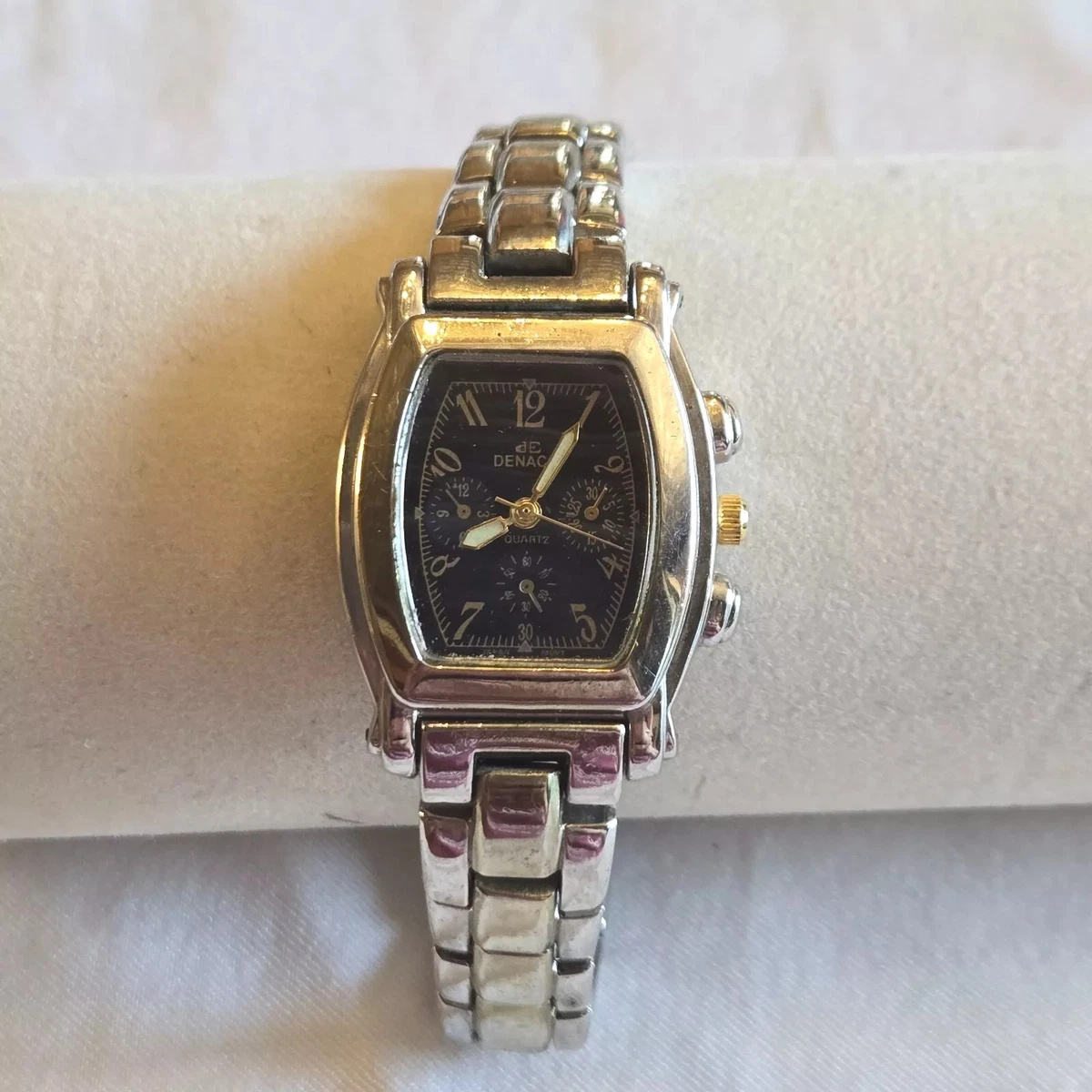 Ciroc Euro Design Womens Quartz Date Watch 30mm Silver Black Strap New Battery CIRO Black | Oasis – blesbert main image 3