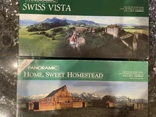 VTG Springbok Panoramic 700 pc puzzles Lot of 2! Alps and Jackson Hole COMPLETE!