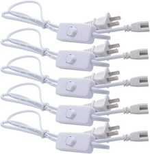 Xiaoyztan T5 T8 LED Tube Power Extension Cable with On/Off Switch, White