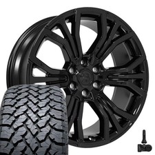 22x9 Black 2480 Wheels 28545r22 At Tires Tpms Set Fits Ram 1500 22x9 Black 2480 Wheels 28545r22 At Tires Tpms Set Fits Ram 1500