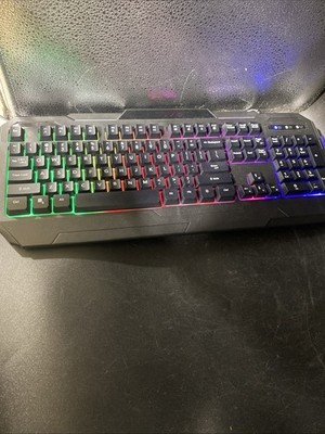 Bugha Backlit RGB LED Gaming Keyboard with Function Keys for PC USB