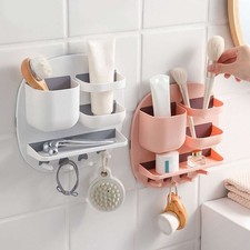 Wall-Mounted Floating Shelf Adhesive Bathroom Shelf Rack Storage Organizer