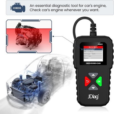 OBD2 OBDII Scanner Car Engine Diagnostic Tool Read/Clear Engine Error Fault Code
