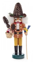 Nussknacker ZapfenmäNnlein Braun-Gelb HöHe 150Mm Neu NußKnacker Holzfigur